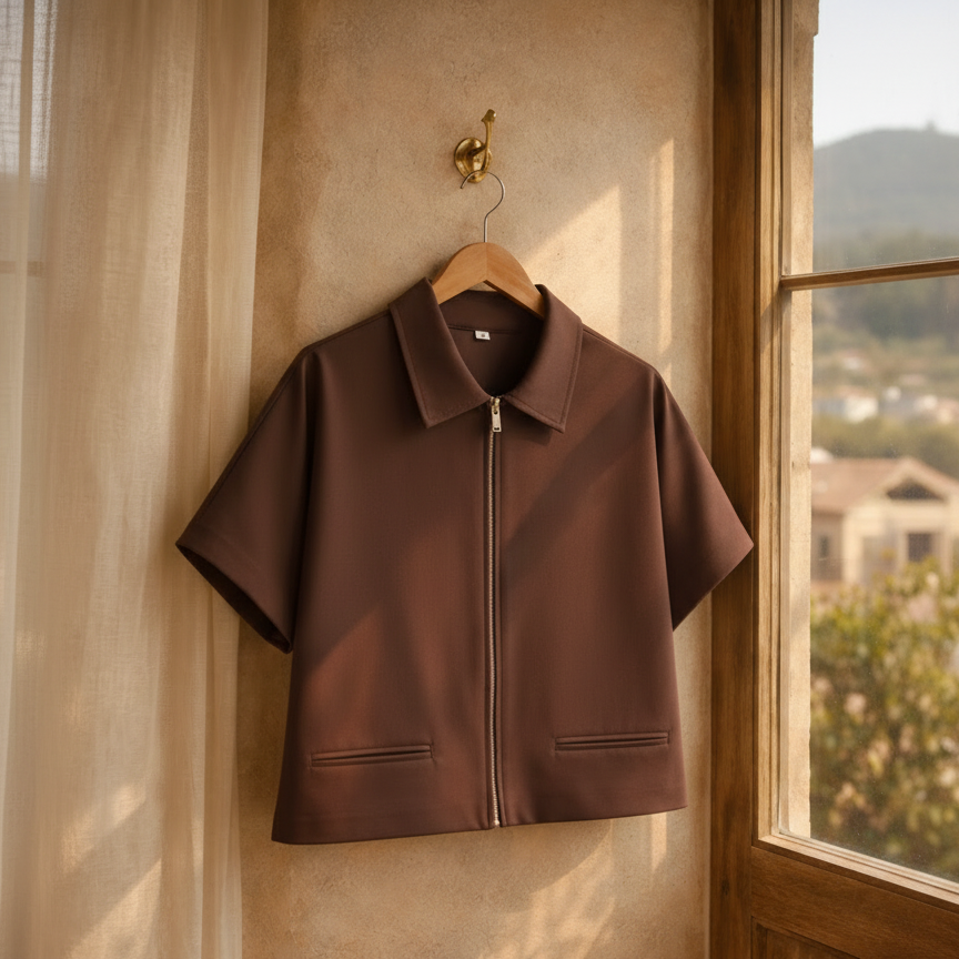 Top con zip Fiona – Disponibile in più colori