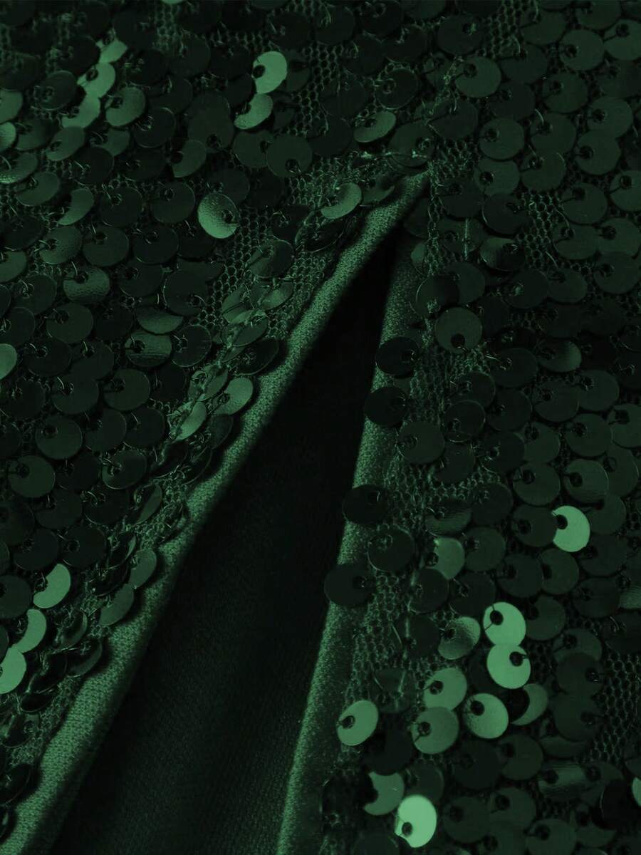 Gonna Elegante con Paillettes Bordeaux - Bodycon con Spacco Laterale