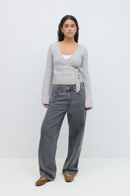 Cardigan Avvolgente in Maglia