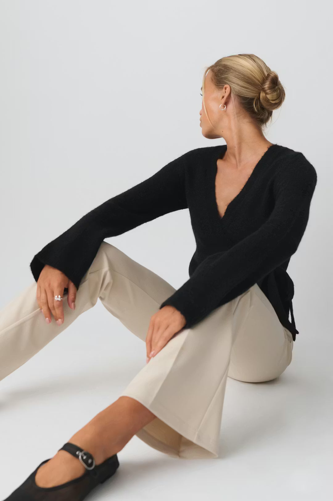 Cardigan Avvolgente in Maglia