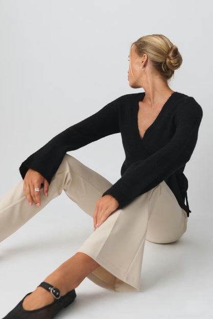 Cardigan Avvolgente in Maglia