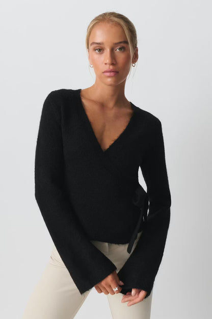 Cardigan Avvolgente in Maglia