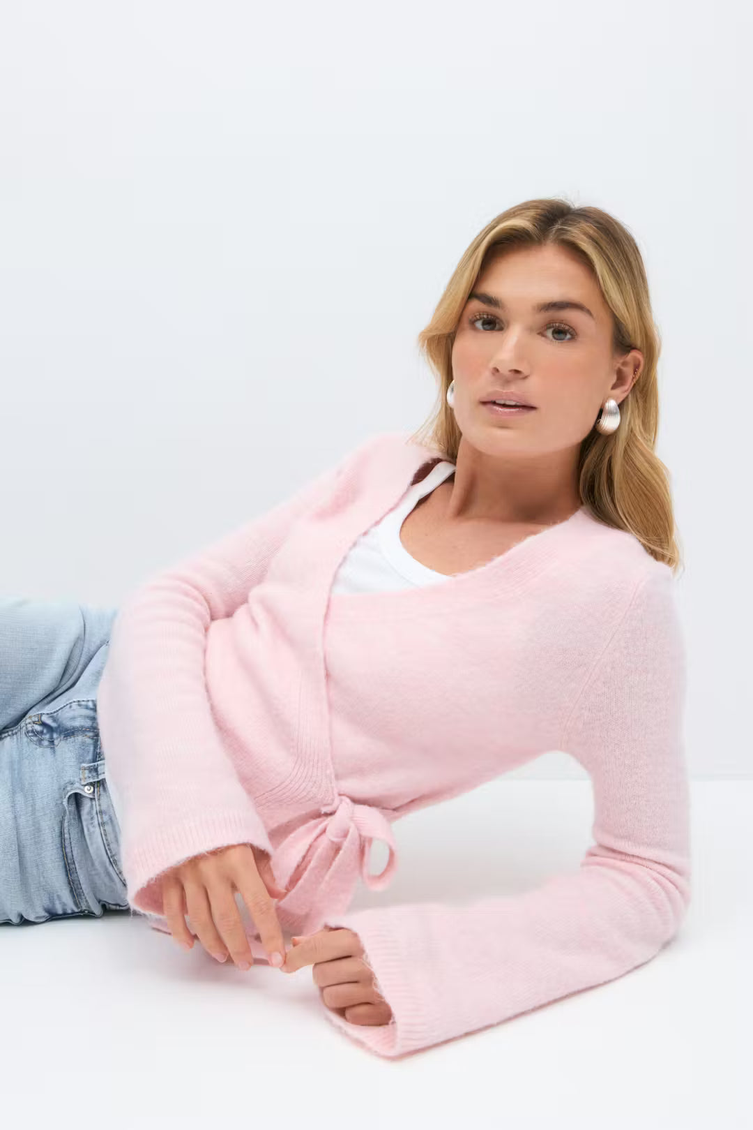 Cardigan Avvolgente in Maglia