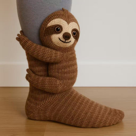 BambooMN Calzini Termici Morbidi A Forma Di Animale In Peluche - Fodera In Pile, Fondo Antiscivolo