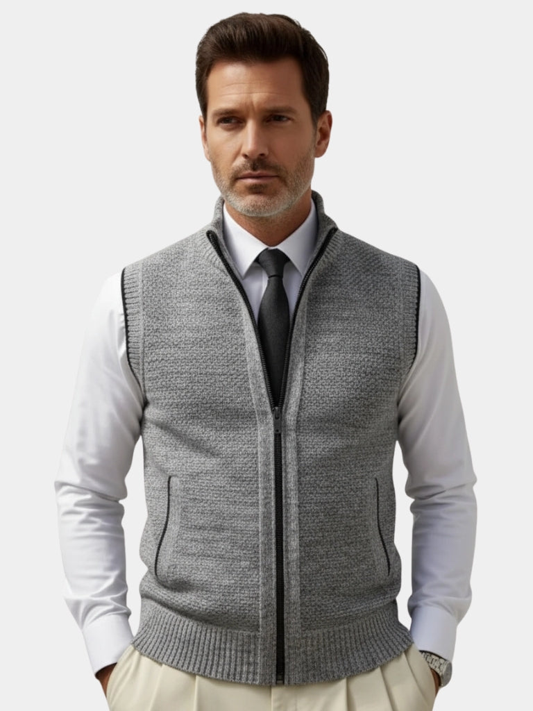 Gilet Elegante con Zip Intera - Viretti