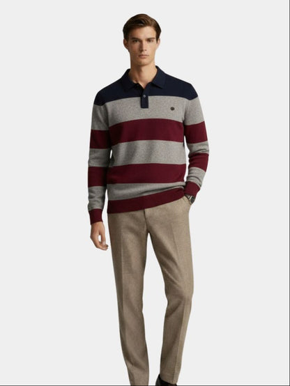 Maglione a Mezzo Zip Colorato - Viretti