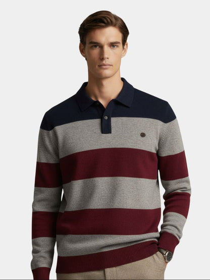 Maglione a Mezzo Zip Colorato - Viretti