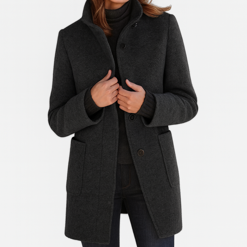 LARA| Cappotto da donna con collo alto