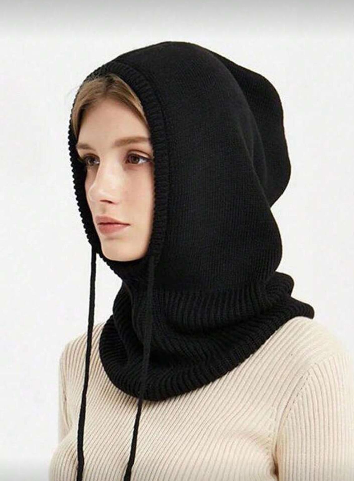 Passamontagna Unisex in Maglia con Scaldacollo