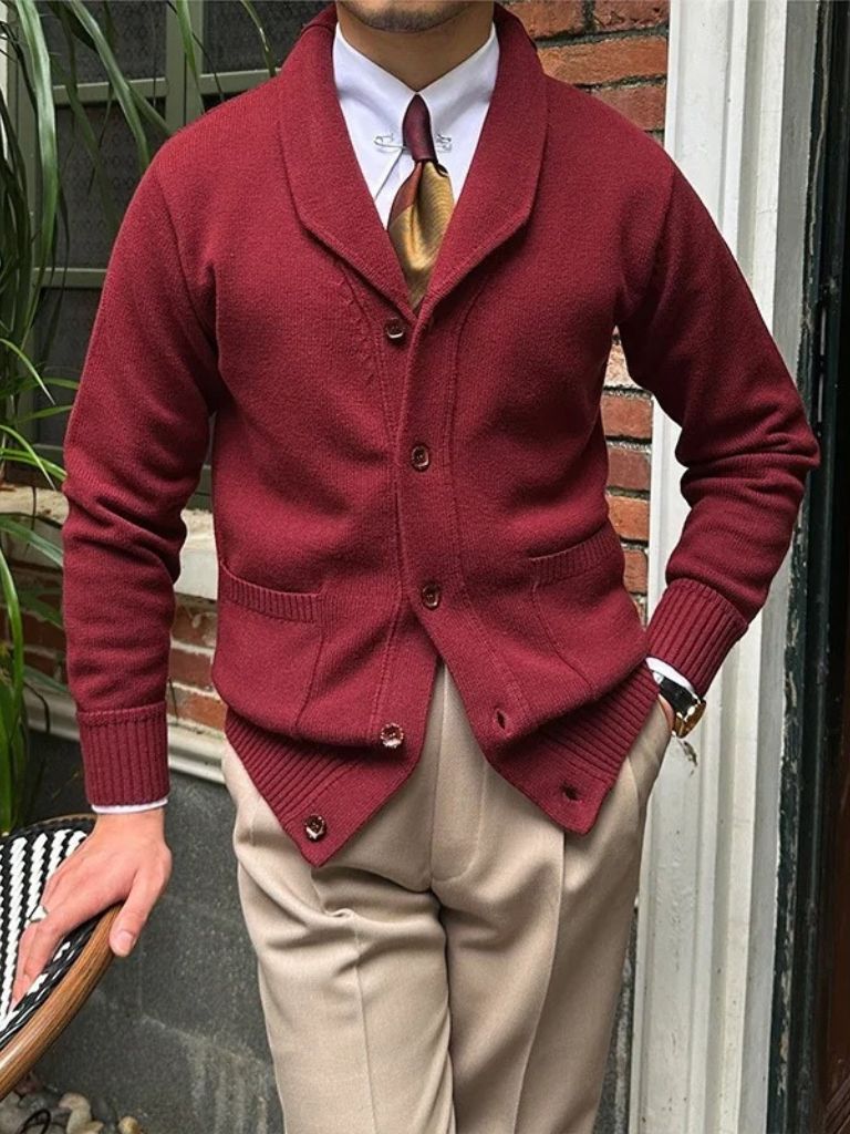 Cardigan In Maglia Britannica - Viretti
