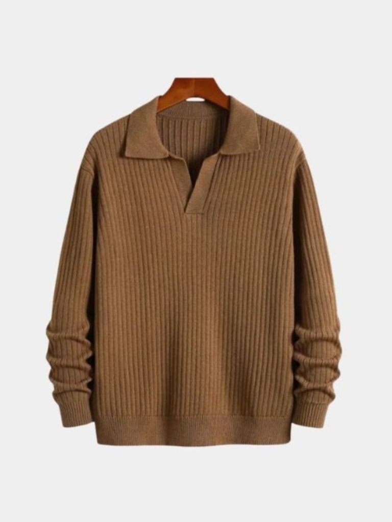 Maglione Polo a V Righe - Viretti
